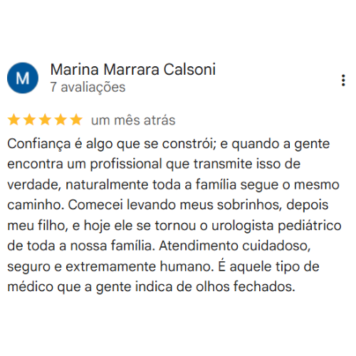Depoimento Google